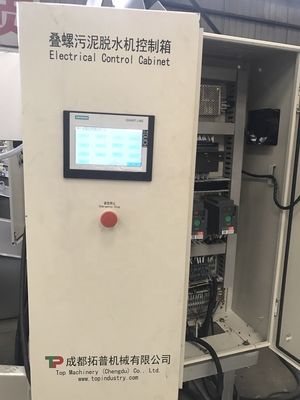 500L/Hour Water Treatment Sludge Dehydrator Screw Press with Auto Dosing System